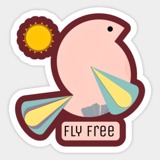 Cute Hummingbird fly free Sticker